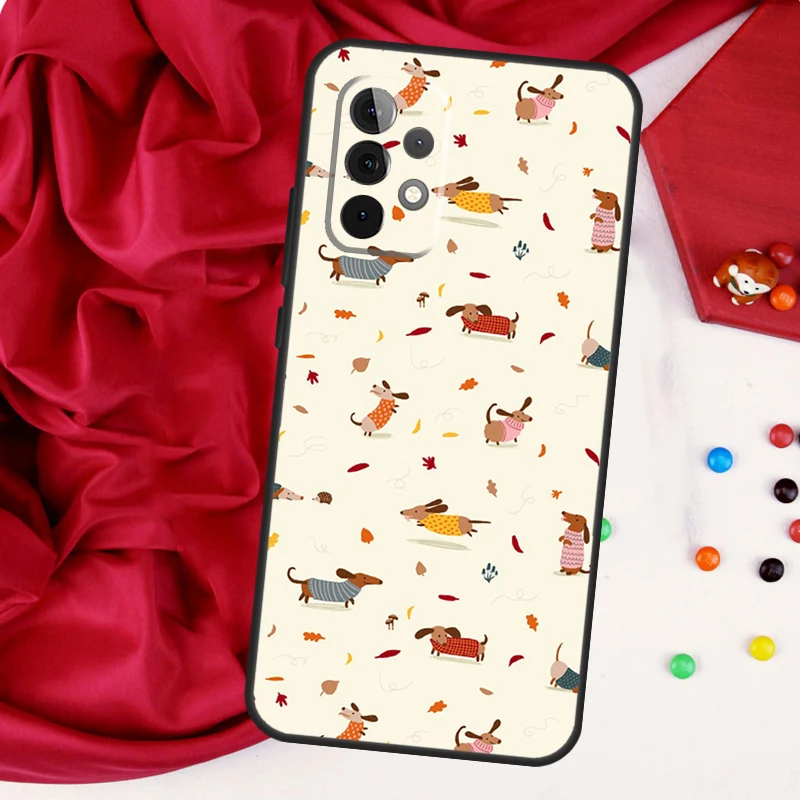 Dachshund Dog Case For Samsung Galaxy A54 A34 A14 A53 A52 A51 A71 A13 A23 A33 A73 A12 A22 A32 Cover Funda