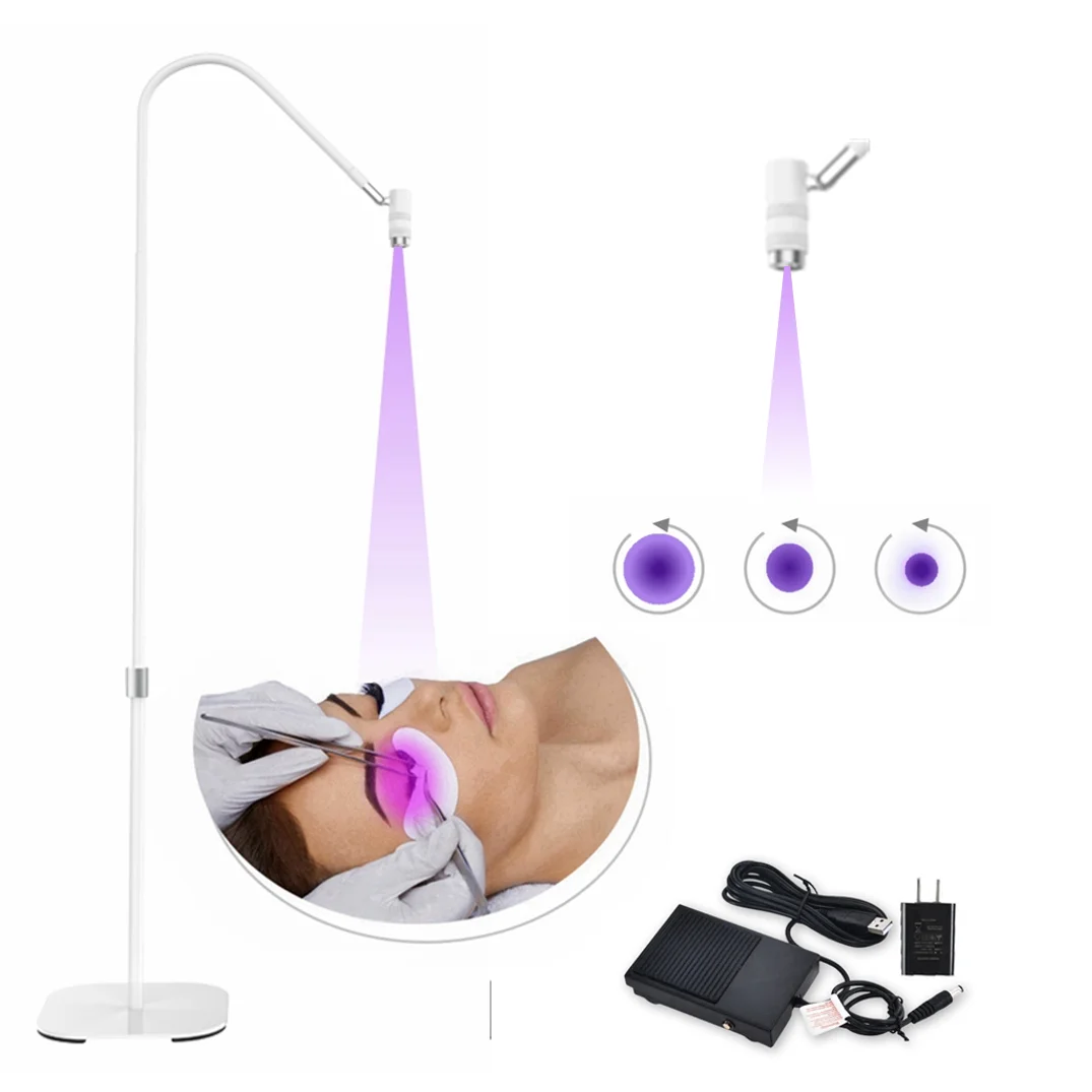 UV Wimper Curing Lamp UV Lash Colloïdale Licht Touch Control Focus Voetschakelaar 5V voor Nageldroger Wimperverlenging