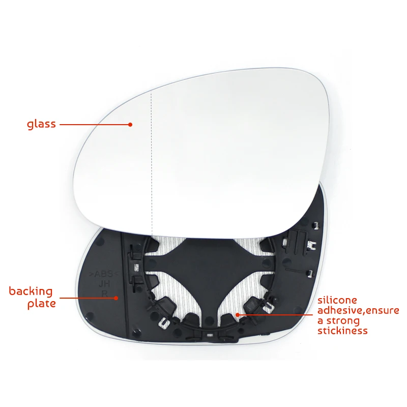 For VW Golf 5 MK5 Jetta Passat B6 2005-2009 Left Right Side Heated Mirror Blue White Glass Lens Replacement 3C0857521 3C0857522