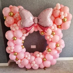 1Set Disney Minnie Bow Foil Balloon Garlan Arch Kit Pink Gold Wedding Birthday Baby Party Baby Shower Decoration Supplies Toys