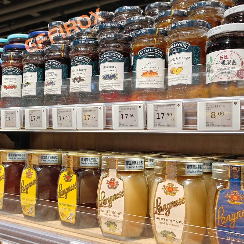 Etichette per scaffali elettronici da 1,54 pollici Etichette dei prezzi digitali E ink Epaper Etichette dei prezzi digitali ESL per negozi