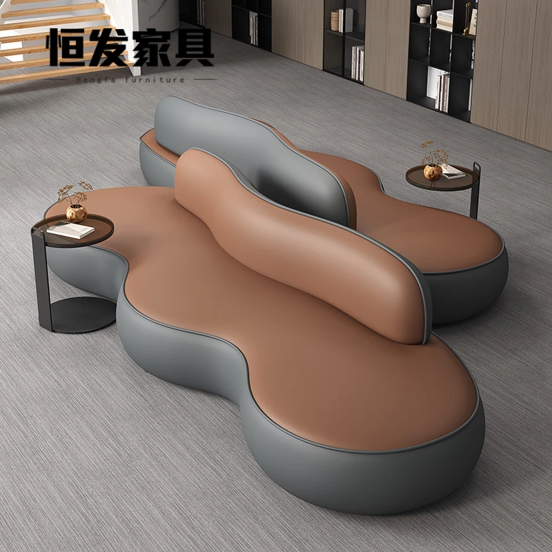 Nordic บริษัท Negotiation โซฟาล็อบบี้โรงแรมธุรกิจแผนกต้อนรับการประชุม REST Area Waiting PU หนังโซฟาเฟอร์นิเจอร์สํานักงาน FYBS