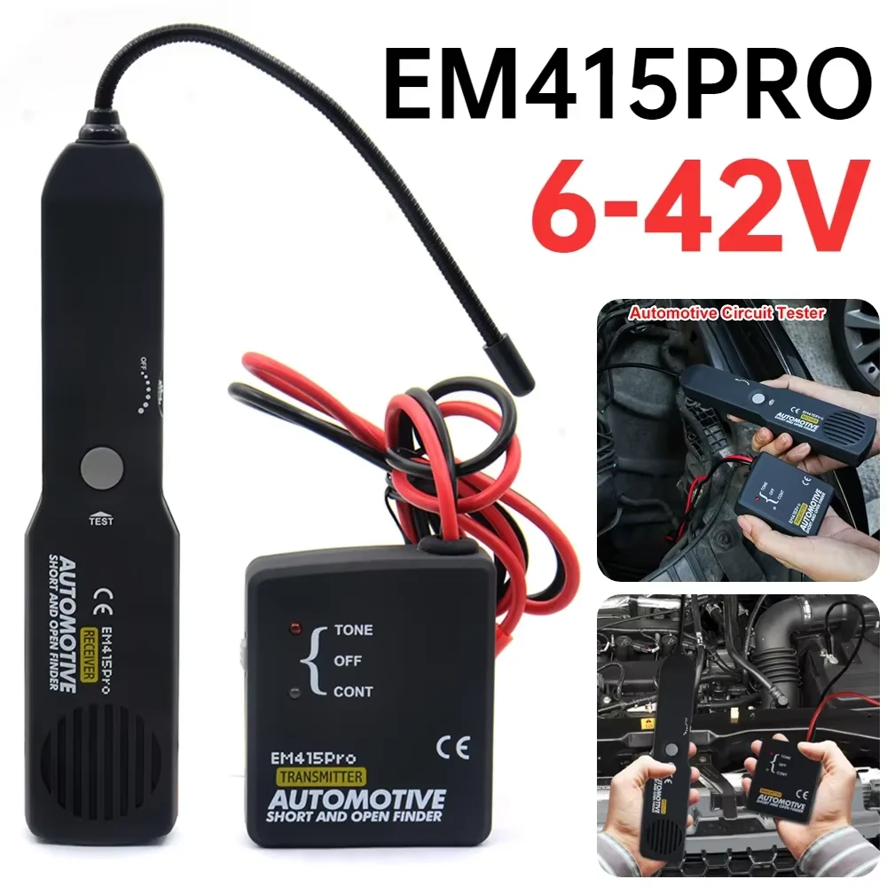 EM415PRO Short Open Circuit Finder 6-42V EM415 PRO Car Short Open Circuit Detector Tool Tracer for Wire Cable Car Repair Tool