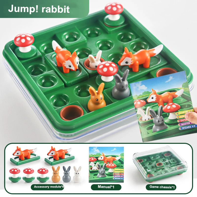 SmartGames Jump In Travel Puzzle Board Game for Kids and Adults Ages 7+ Jumping Jack Challenge Fun for Family and Friends