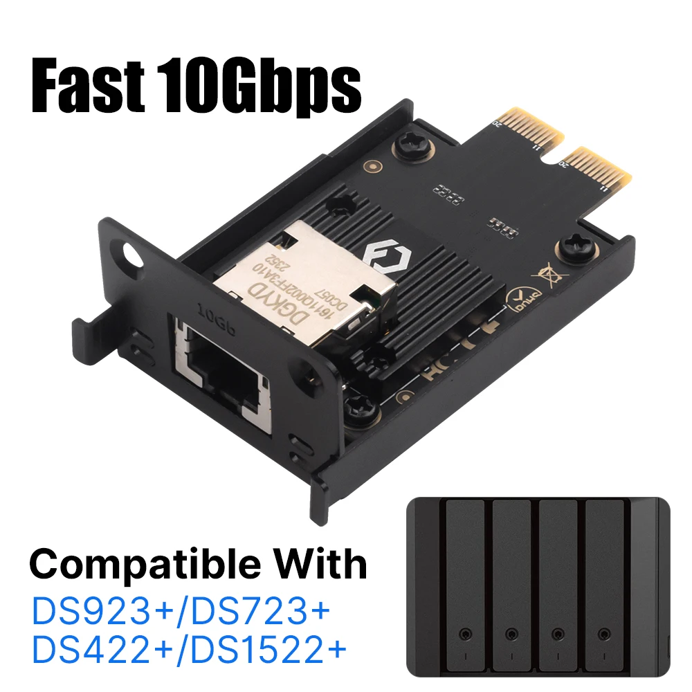 

10GbE PCIE RJ45 Network Adapter Upgrade Module For Nas Server 10000Mbps Gigabit Ethernet For DS923+DS723+DS422+DS1522+