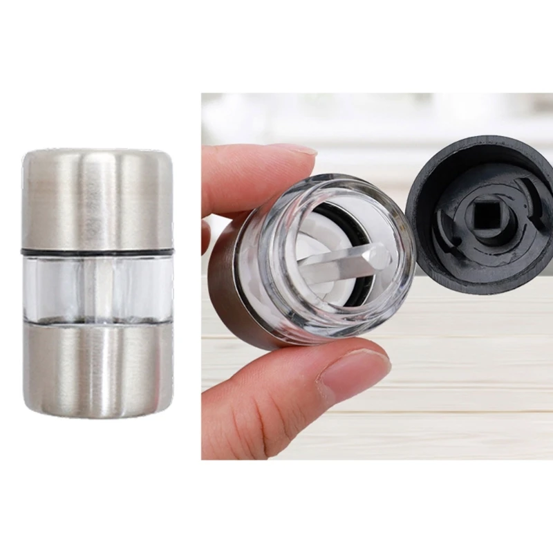 Stainless Steel Salt and Pepper Grinder, Mini Seasoning Mill, Cooking Tool for Kitchen, Material