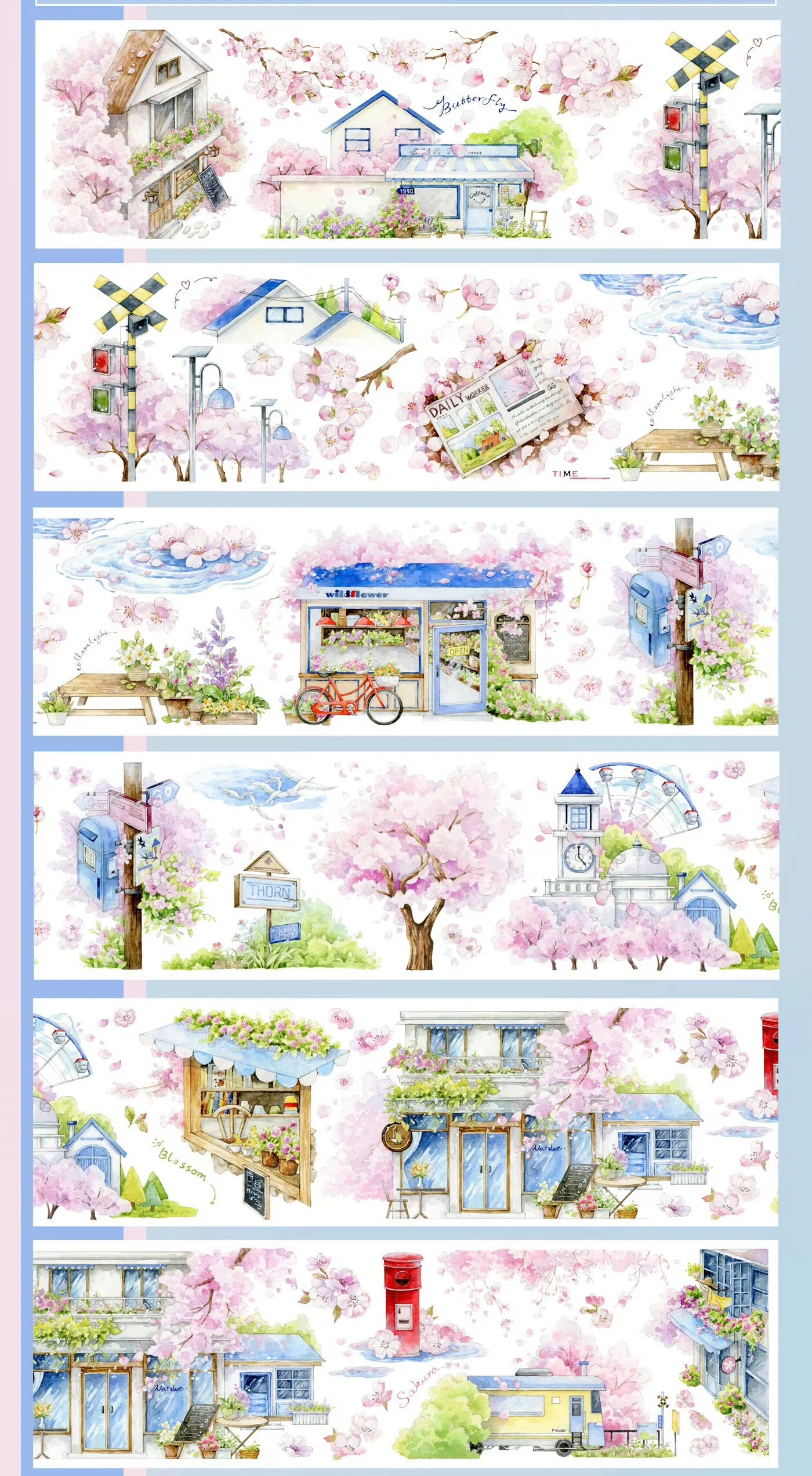 

Wild Sunflower PET Washi Tape Loop Sample/Sakura Time Walk/Harushin Garden/Fairy Tale Forest Live/Forest Of Ruins