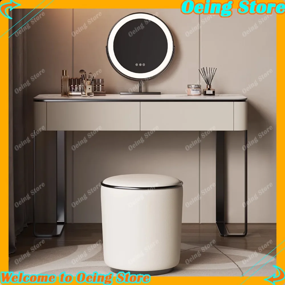 

Luxury Modern European Dressing Table Drawer Chair Stylish Mirror Dressing Table Storage Bedroom Penteadeira Home Furniture