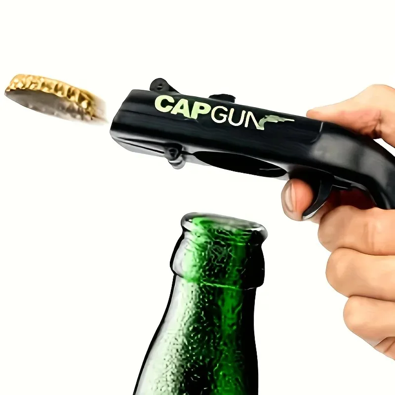 Cap Gun Bottle Opener 2 In 1 Easy To Use Launcher Shooter Tool Simple Operation For Safe And Fun Cap Firing That Launches The Ca