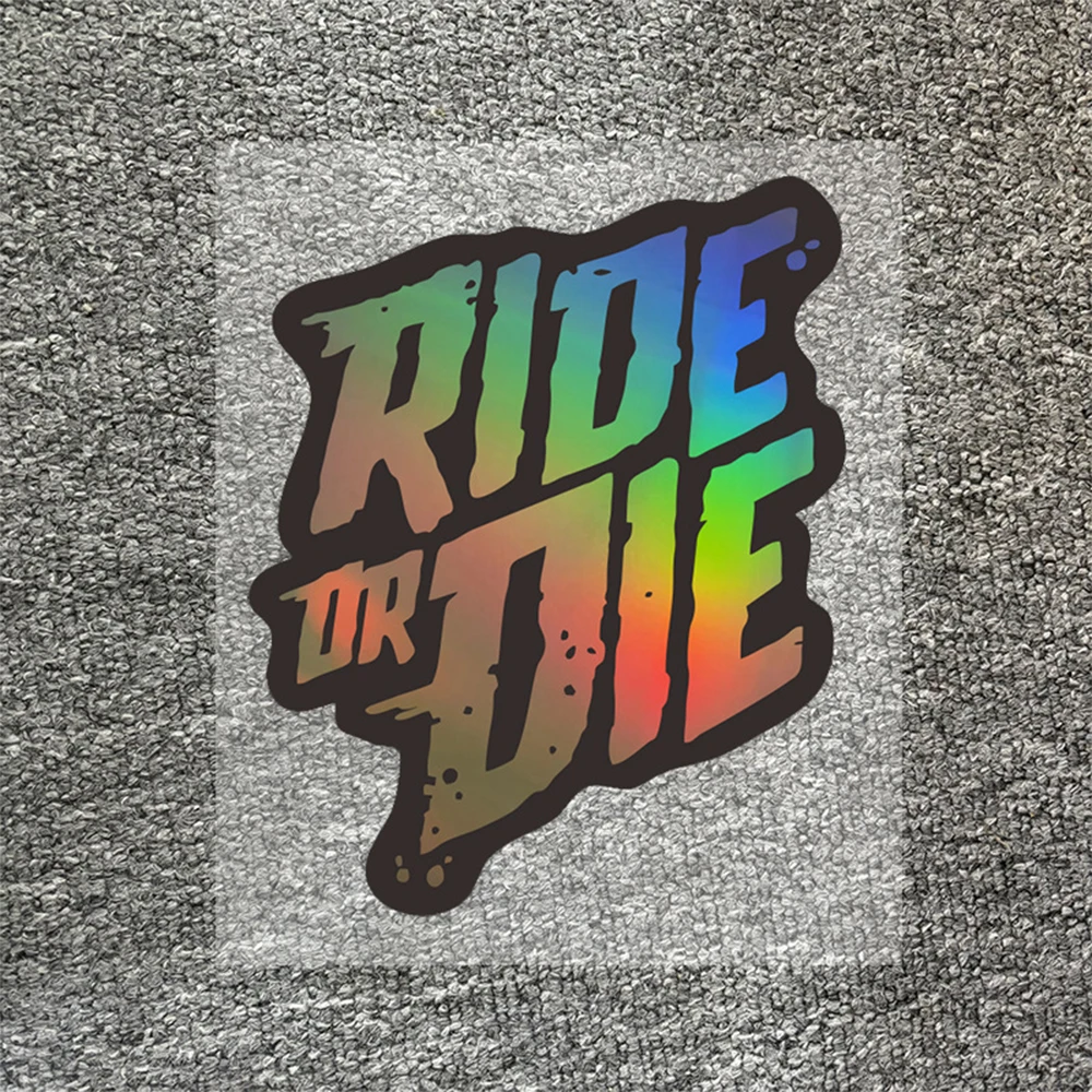 Ride or Die Bicycle Frame Stickers DIY Mountain Bike Mtb Stickers Top Tube Waterproof Vinyl Decals Motorcycle Helmet Accessories