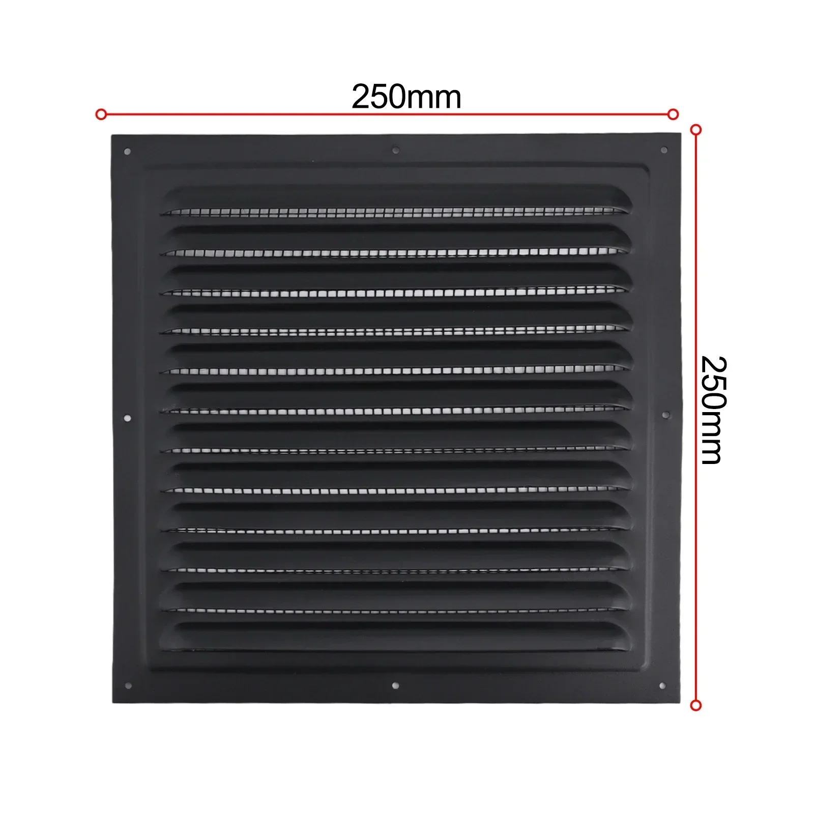 Cubierta de ventilación de aire, rejilla de ventilación de 250x250mm, cubierta de rejilla de techo de conductos cuadrados, cubierta de rejilla de ventilación de calefacción y refrigeración