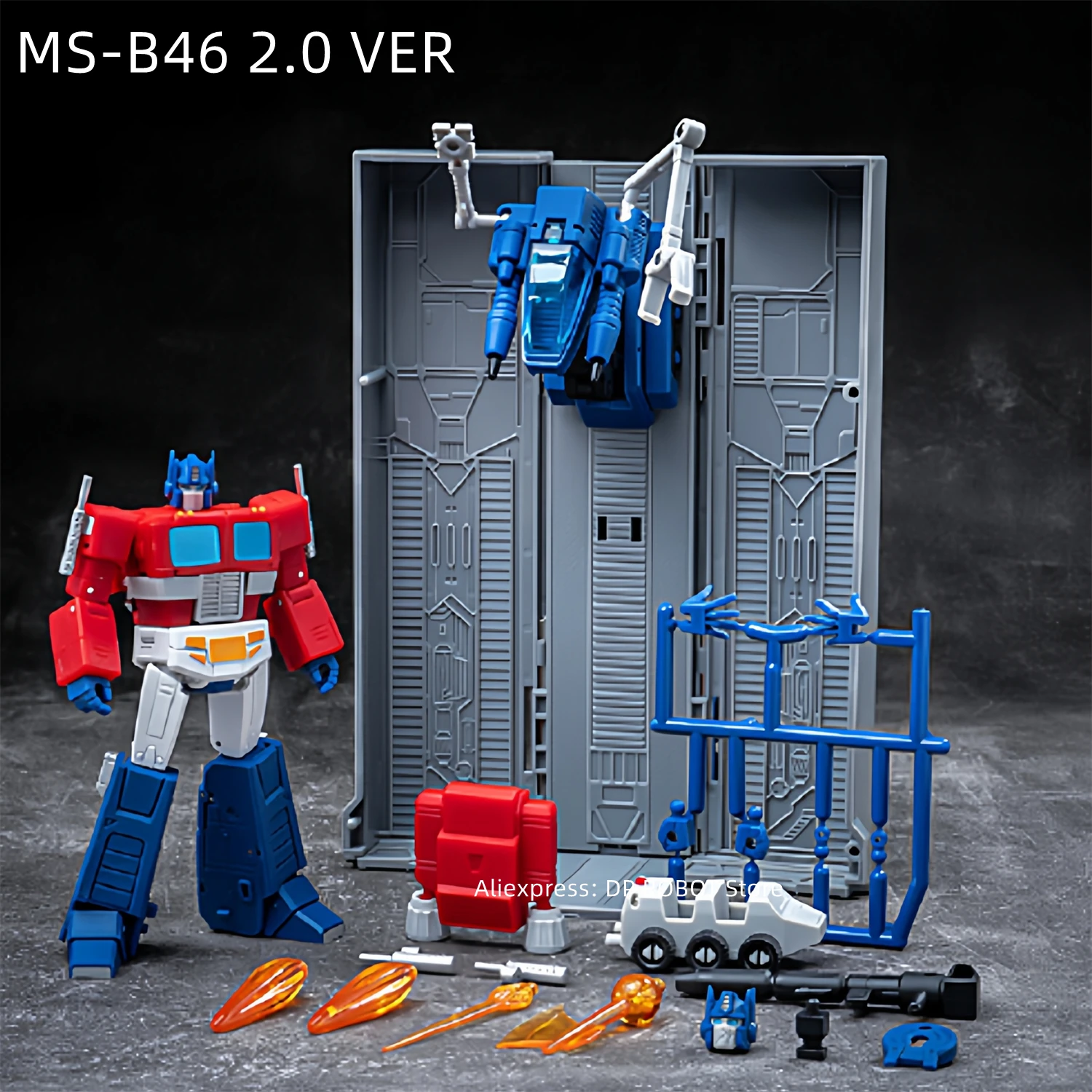 [Na Stanie] MS TOYS MS-B46 MSB46 2.0 OP Optimus Prime Figurka Akcji z Odłączanym Przyczepą