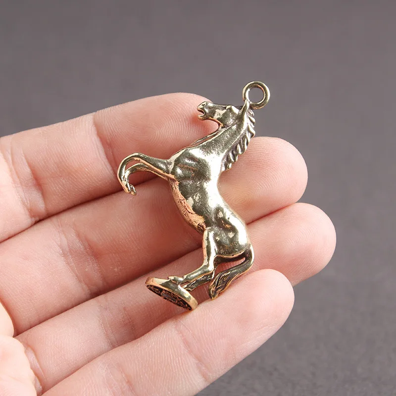 Solid Brass horse Pure Copper jumping up horse Desk Decoration Office Study Crafts Collection M349