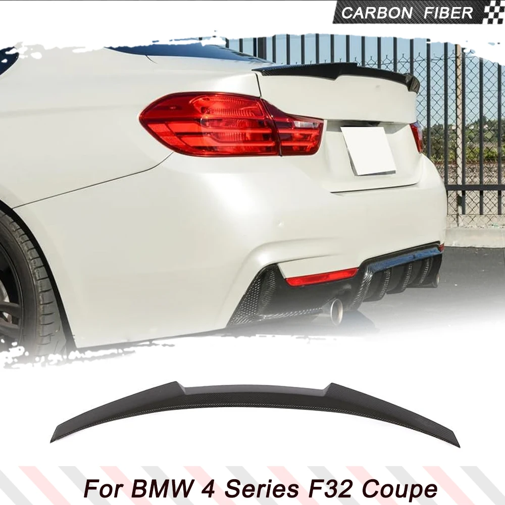 

Гоночный спойлер на задний багажник из углеродного волокна для BMW 4 серии F32 Coupe 2014-2019, спойлер на заднее крыло багажника автомобиля, спойлер HighKick