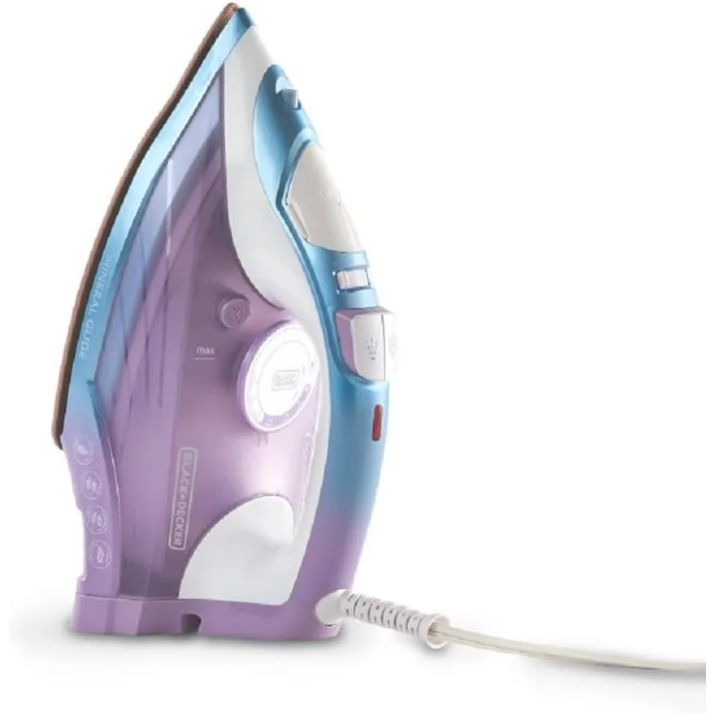 Iron,Ceramic Infused Soleplate & Anti-Drip Function with Auto Clean and Auto Shut-off, 50%Smoother Glide for Fabric Wrinkles