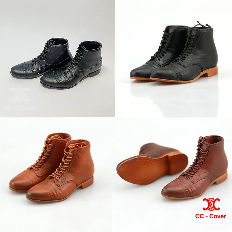 Męski garnitur w skali 1/6, buty wizytowe, sznurowane gumowe buty, żołnierz, solidne buty, model pasujący do 12-calowych figurek akcji z odłączanymi stopami, lalki.