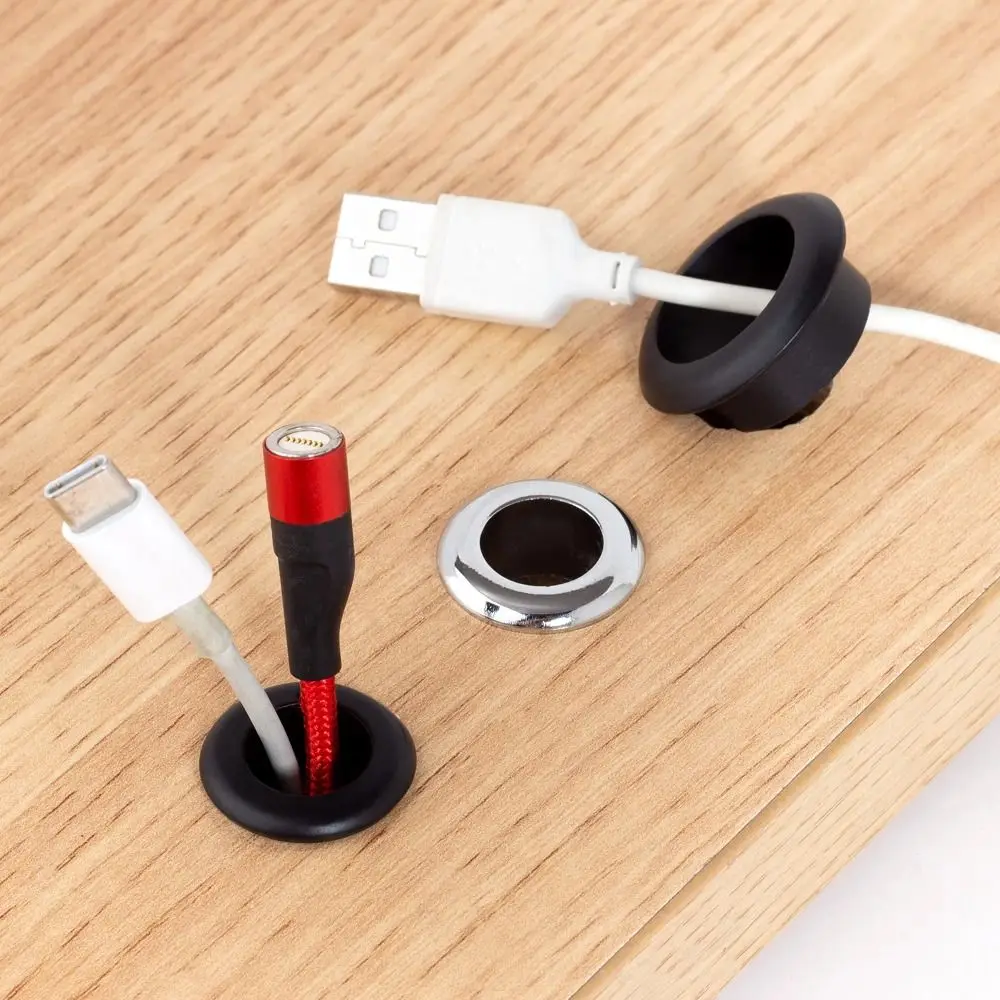 Thread Organizer Round Cable Hole Cover Decorative High Quality Line Hole Cover Zinc Alloy Table Grommet PC