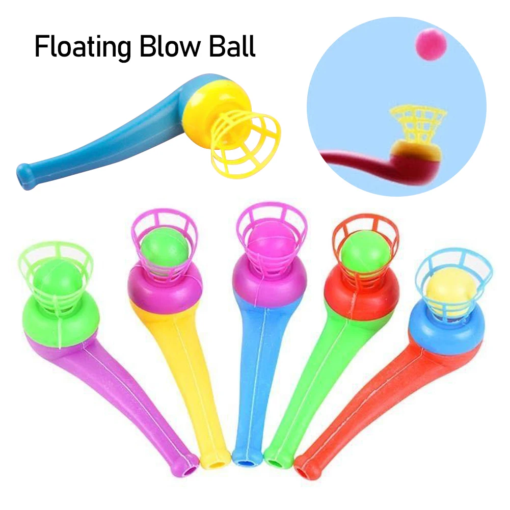 

Kids Magic Tricks Floating Blow Balls Tube Toy Traditional Plastic Suspension Blowing Ball Recall Children Classic Toys Gifts