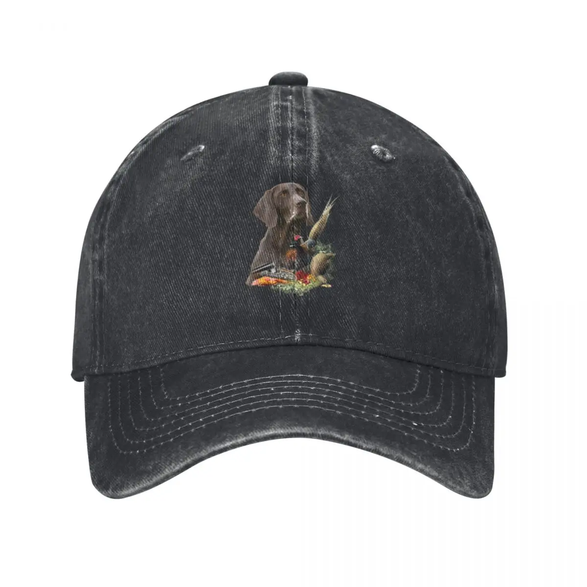 Pheasant hunter, German Shorthaired Pointer Baseball Cap black hard hat funny hat Baseball For Men Women's