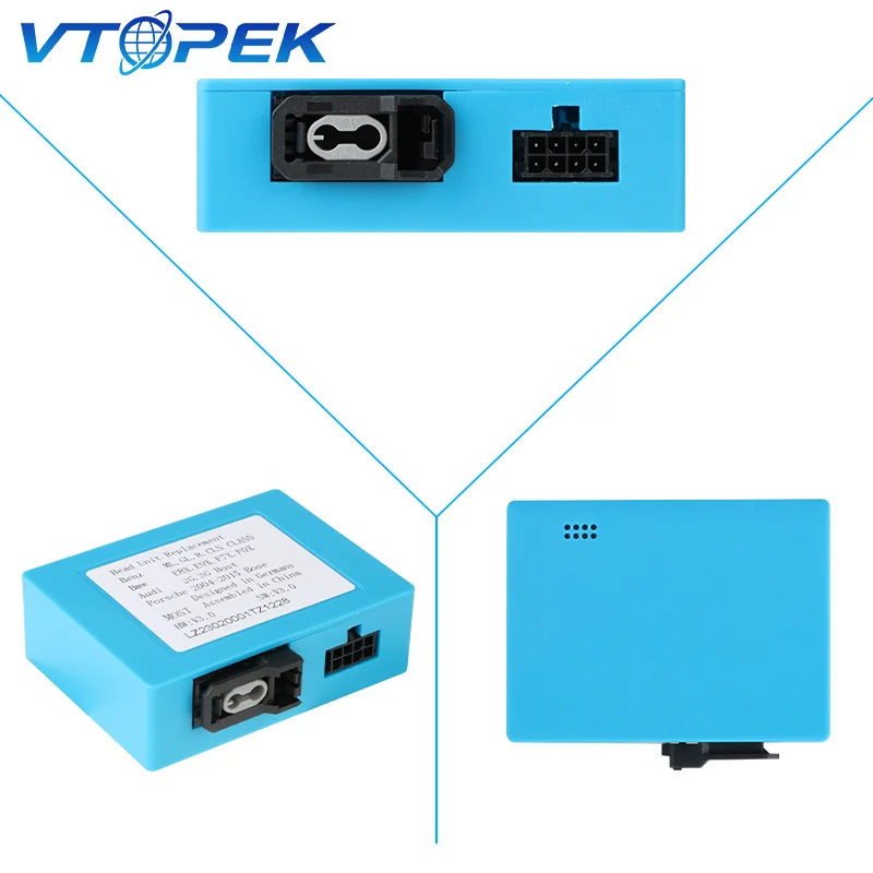 Vtopek Optical Fiber Decoder Amplifier Adapter Box and Cable For Benz ML GL CLS Audi MMI BMW Porsche Cayenne