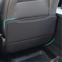 BLALION PU Leather Car Anti-kick Pad Auto Seat Back Organizer Storage Bag Car Backseat Anti Scratch Protector Pads with Cover