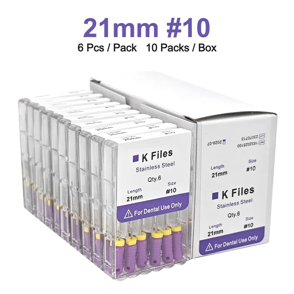 ELIJAH 60Pcs Dental K Dateien 21mm/25mm Edelstahl Hand Verwenden Wurzel Kanal Dateien Endodontie Instrumente zahnarzt Behandlung Werkzeuge