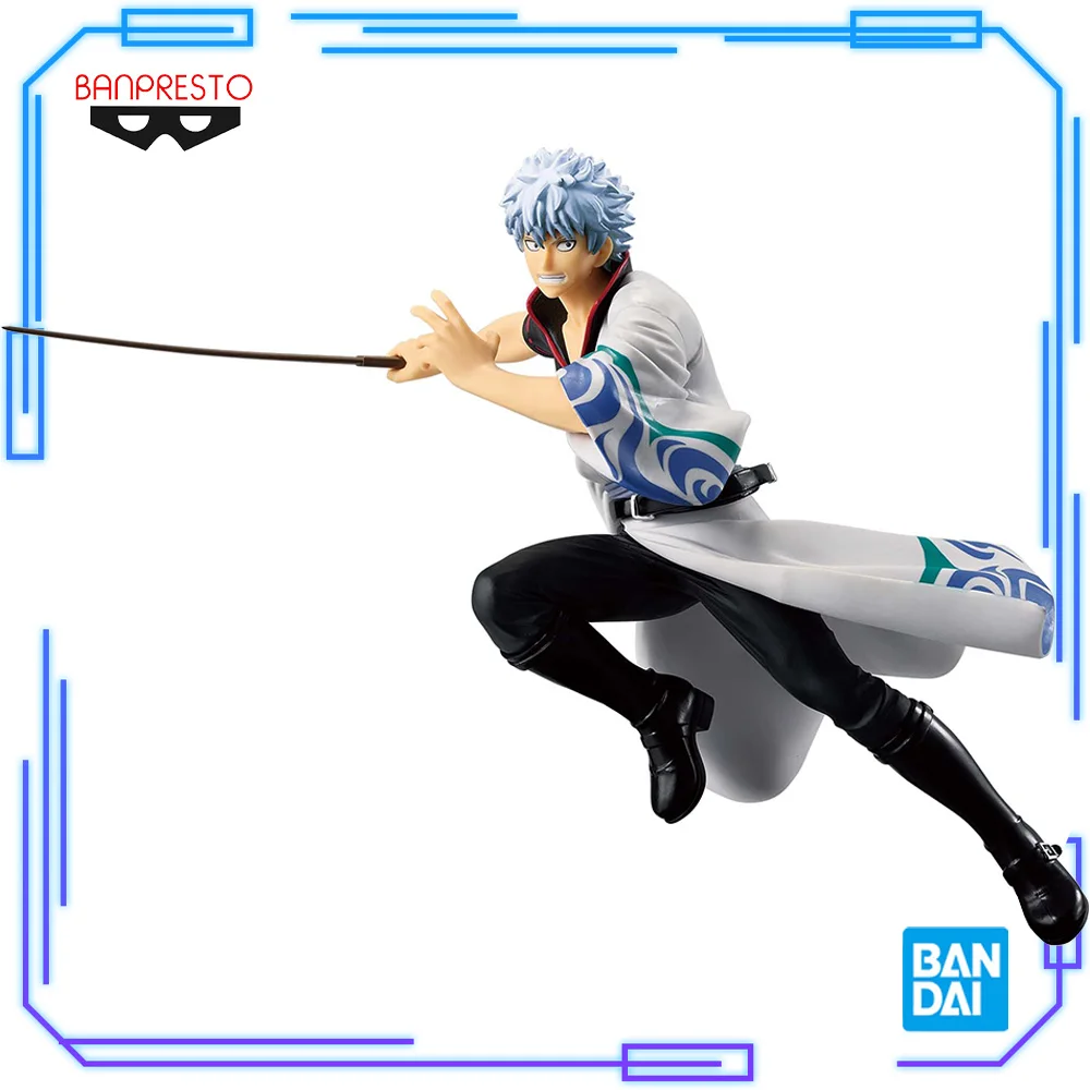 

In Stock Bandai Original Genuine Banpresto Gintama Vibration Stars Sakata Gintoki 20th Anniversary Edition 17cm Model Toy Figure