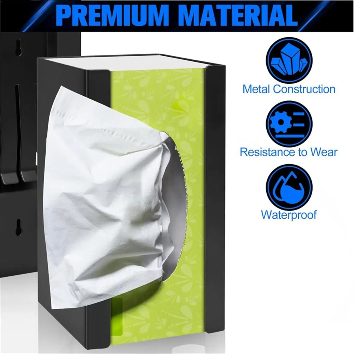 STOCK- Magnetic Glove Dispenser 2 Pack -Wall Mount & Fridge Organizer for Gloves, Paper Towels Tool-Free Installation - view 3