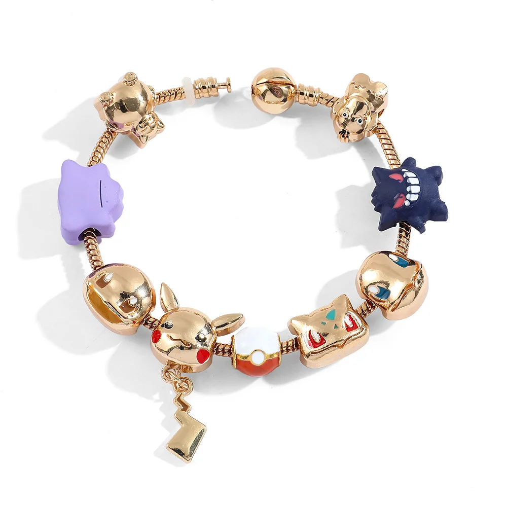 Niedliches Anime Pokémon Armband DIY Perlenarmband Urlaubsgeschenk Geeignet für Fans Männer Frauen Schmuck Accessoires