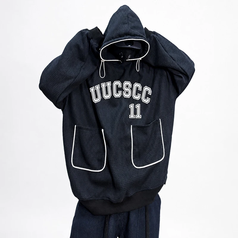 LUZHEN 2026 New Trendy Pockets Decorate Outline Original Design Loose Hoodies Pullover Men's Fashion Hip -hop Street Tops JY9080