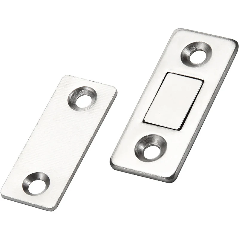 Furnitur penutup pintu kuat, Magnet pintu kabinet tanpa lubang, Laci sekrup tak terlihat ultra-tipis, pengisap pintu Magnet pintu lemari