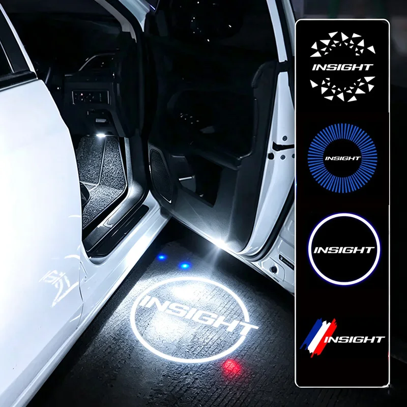 2Pcs LED Car Door Logo Welcome Light Ghost Shadow Projector Courtesy Lamp for Honda Insight 2010 2011 2012 Emblem Decoration