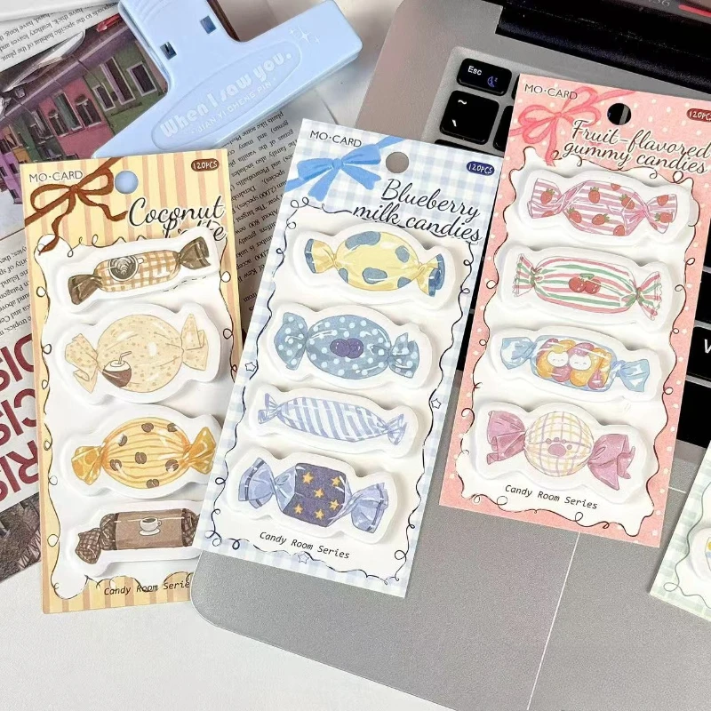 Kawai Stationery Candy Department House Series Cartoon Hand Drawn Healing Illustrations Sticky Study and Office Message Notes