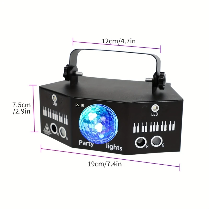 Stage Lights with Remote Control Multicolor Laser Party Light DJ Disco Light DMX 512 Suitable for Club Bar Carnival Atmosphere