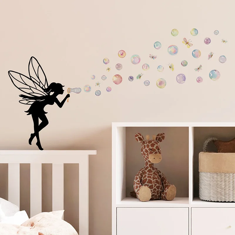 

Эльф выдувается наклейка для детской спальни, прихожей, домашний декор, эльф, наклейки на стену, украшение фона, самоклеящиеся