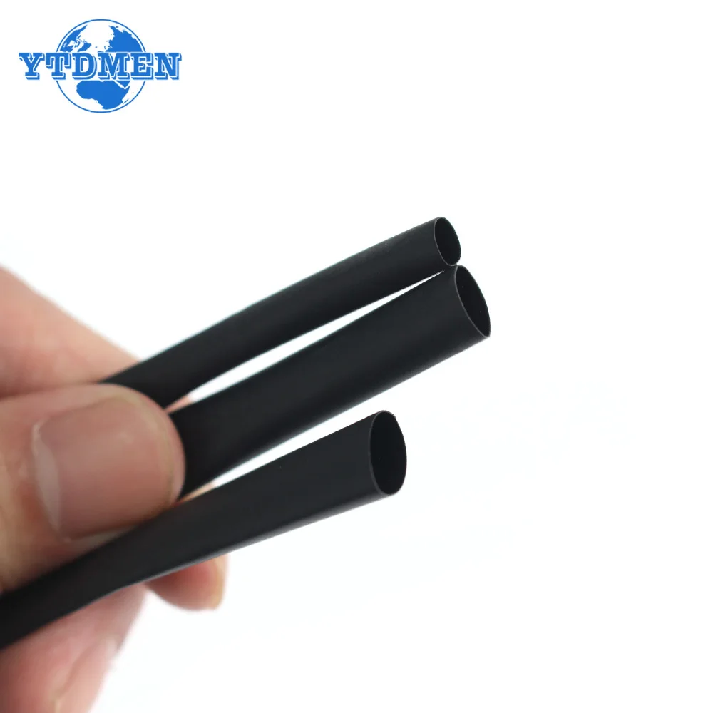 8 متر/مجموعة أنابيب الانكماش الحراري 1/2/3/4/5/6/8 مللي متر 2:1 أسود يتقلص التفاف العزل يتقلص الحرارة للكابلات إصلاح موصل ذاتي الصنع #2