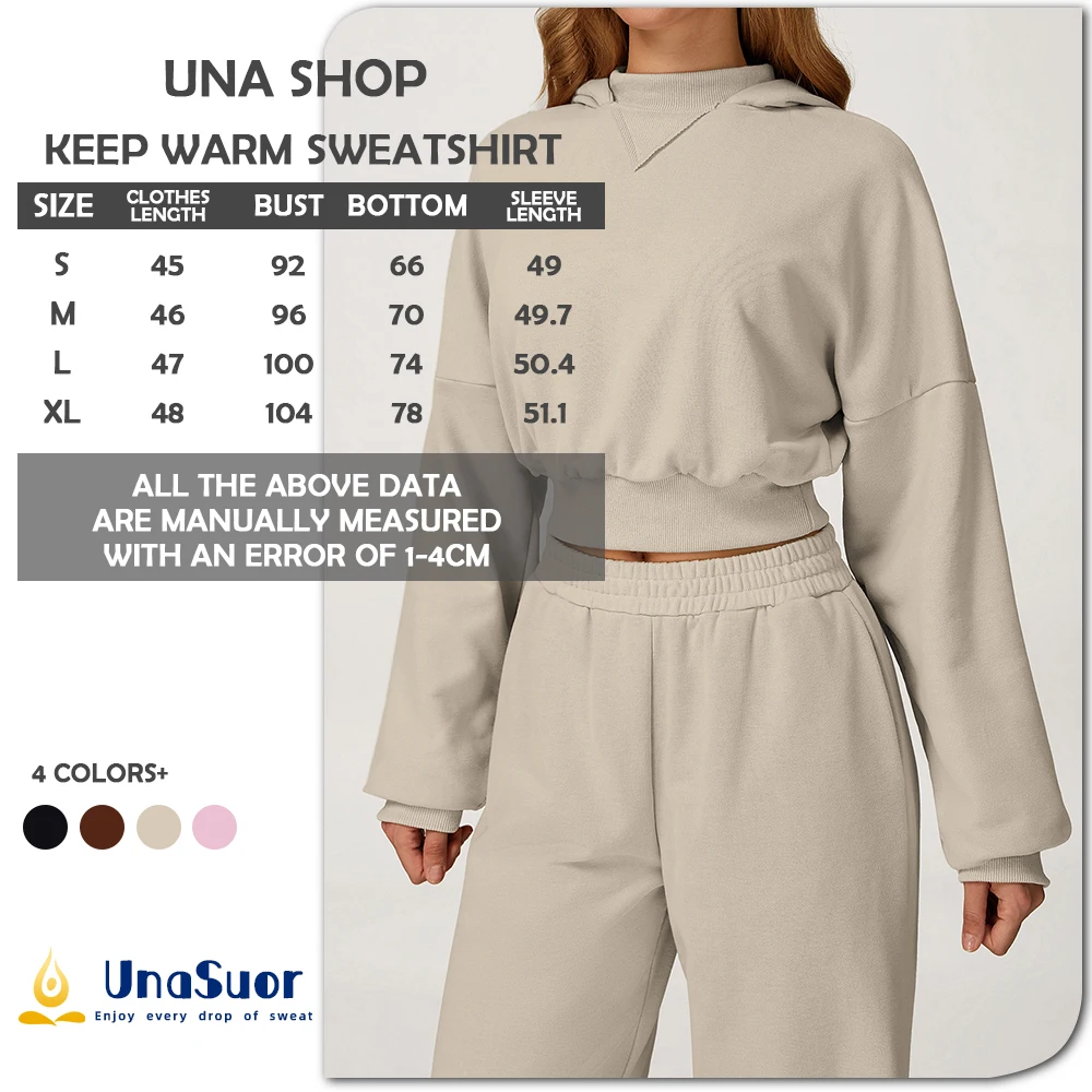 

Una-Shop Толстовка для тренировок для отдыха для женщин Тренажерный зал Зимняя теплая толстовка с капюшоном Спортивный топ с длинными рукавами Спортивная одежда для тренировок