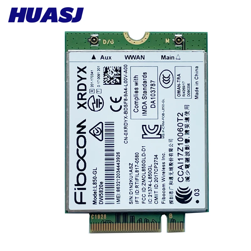 HUASJ DW5820e L850-GL LTE 4G Card Module  For Dell laptop 3500 5400 5420 7400