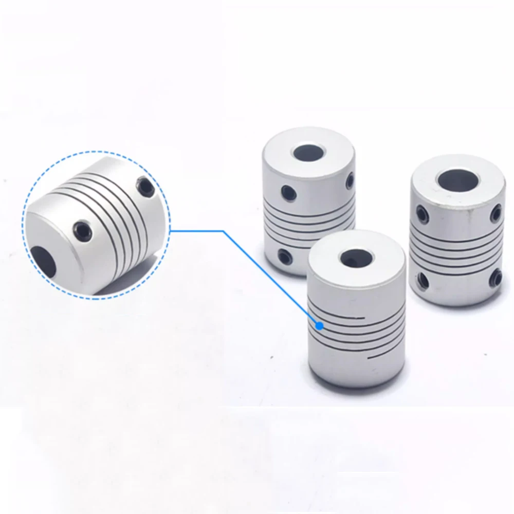 1Pcs Aluminum Alloy Elastic Coupling Winding Screw Motor Encoder Inner Hole 3 /4/5/6/ 6.35mm 7mm 8mm 10mm CNC Motor D19L25