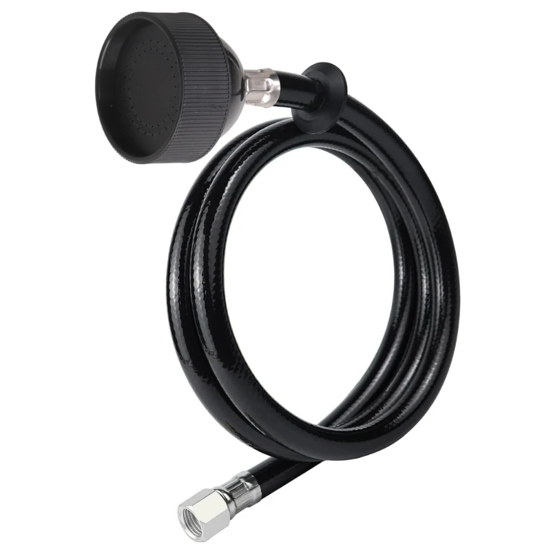 Q5WD Quick Connecting Shampoo Bowl Sprayer Black Rubber Salon Sink Shampoo Bowl Hose Replacement Part for Salon, Barber Shop