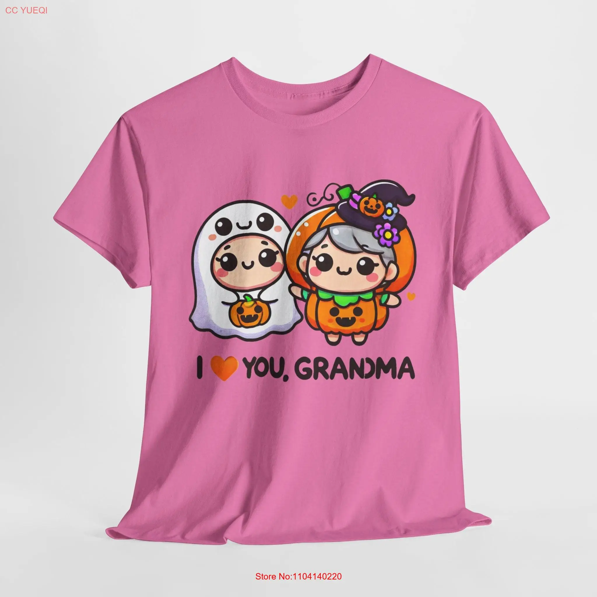 Spooky Sweetness I Love You Grandma Pumpkin Ghost Halloween T Shirt long or short sleeves