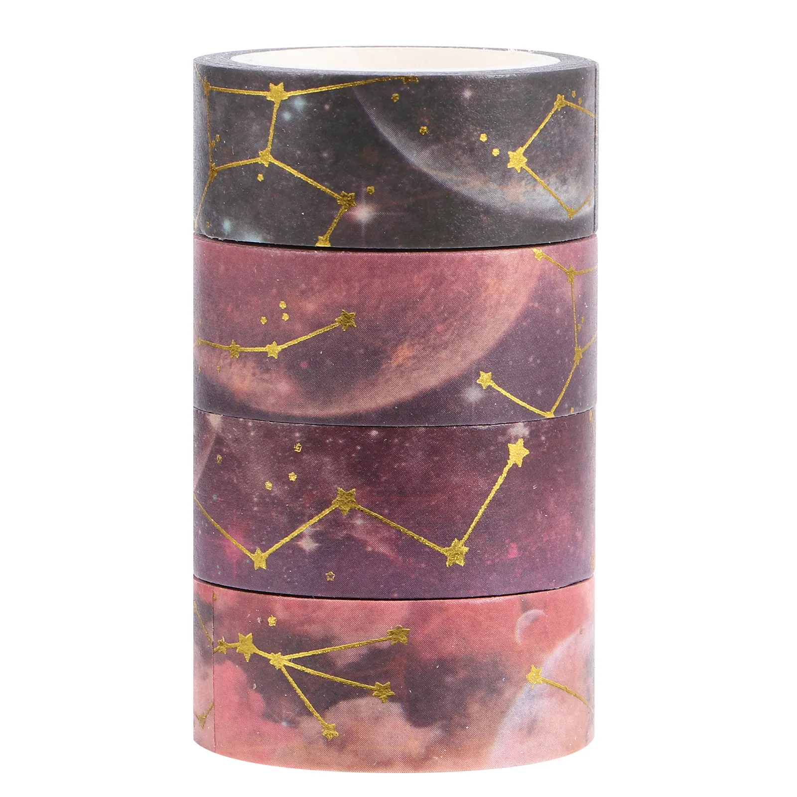 

4Pcs Washi Paper Tape Decorative Stickers for Diary Photo Album DIY Stationery Craft Art Projects Home Office Decoration