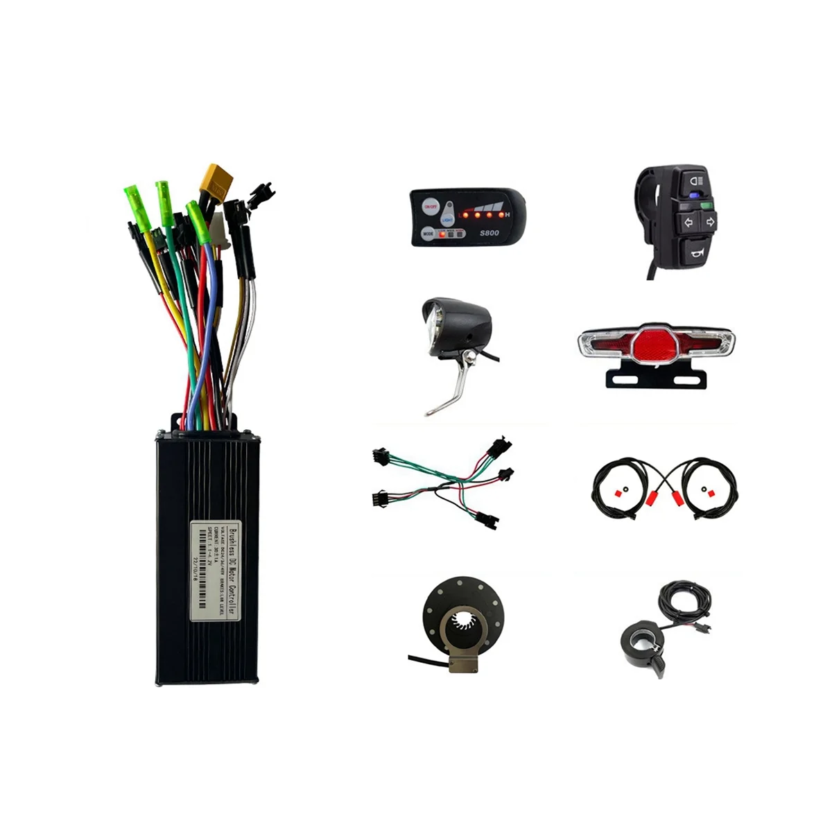 

36V 48V 750W 1000W E-Bike 30A Sine Wave Brushless Controller with KT S800 Display E-Bike Light Display