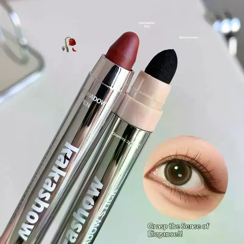 Double-ended Eyeshadow Glitter Highlighter Brightening Pens With Pearly Matte Finish Eye Shadow Brush Combinations Blend
