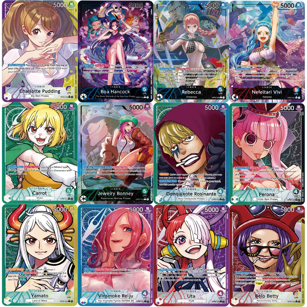 

One Piece OPCG Anime Card English Version Nami/Robin/Uta/Yamato/Vivi/Bonney/Perona/Hancock Proxy Cards Collection Game Cards