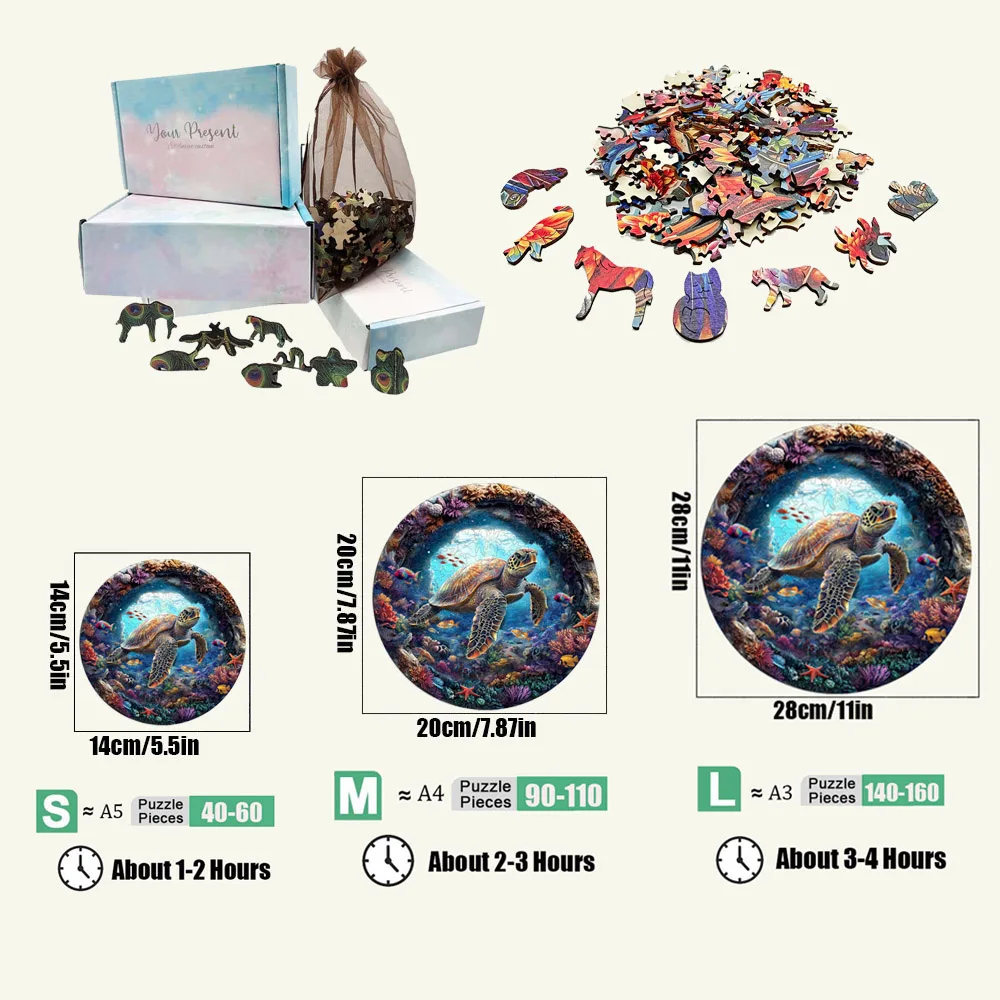 Elefante Uccello Tigre Puzzle in legno Puzzle di animali in legno di alta qualità Cervello intelligente Twister Giocattoli per bambini Adulti Regali di festa
