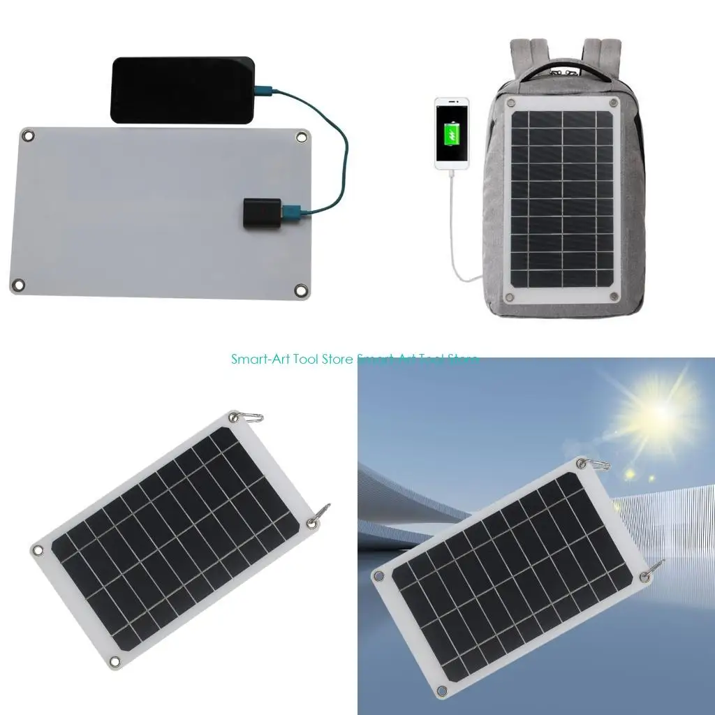 E1PB Outdoor Solar Panel 10W 5V High Efficiency Monocrystalline Portable Charging