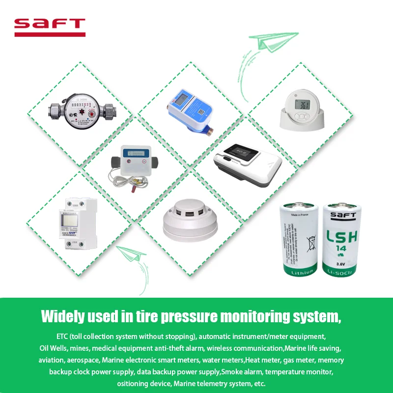 Batteria al litio SAFT LSH14 3.6V adatta per il posizionamento del ventilatore Wanman tedesco macchina per il rilevamento del flusso GPS