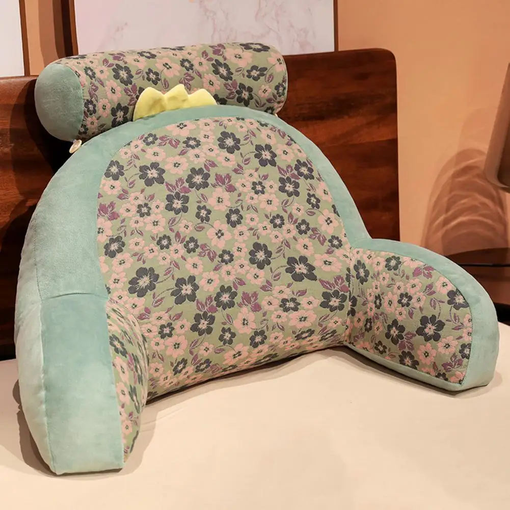 Fully Filled Pillow Soft Breathable Pillow Back Cushion Fully Filled Headboard Pillow Soft Supportive Neck Waist for Comfort
