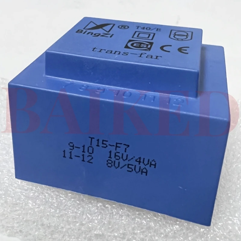 BingZi T40/E trans-far T15-F7 9-10 16V/4VA 11-12 8V/5VA 1-3 115V/60Hz 4-6 115V/60Hz 7-8 12V/5VA power transformer